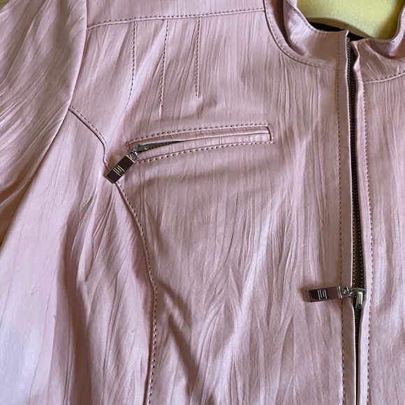 Pamela McCoy Pink Leather Jacket Large - Picture 5 of 5